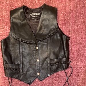 Leather Biker Vest